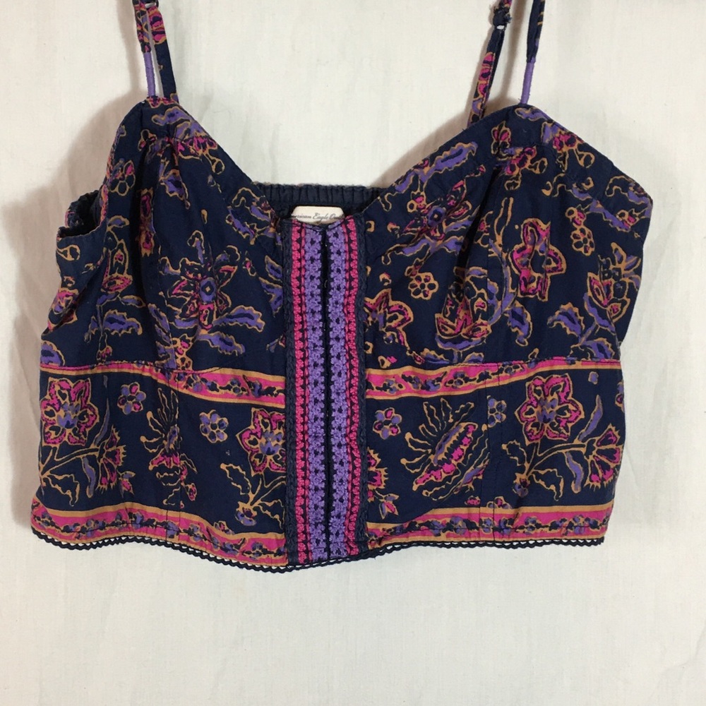 American Eagle Crop Top with Embroidered Front